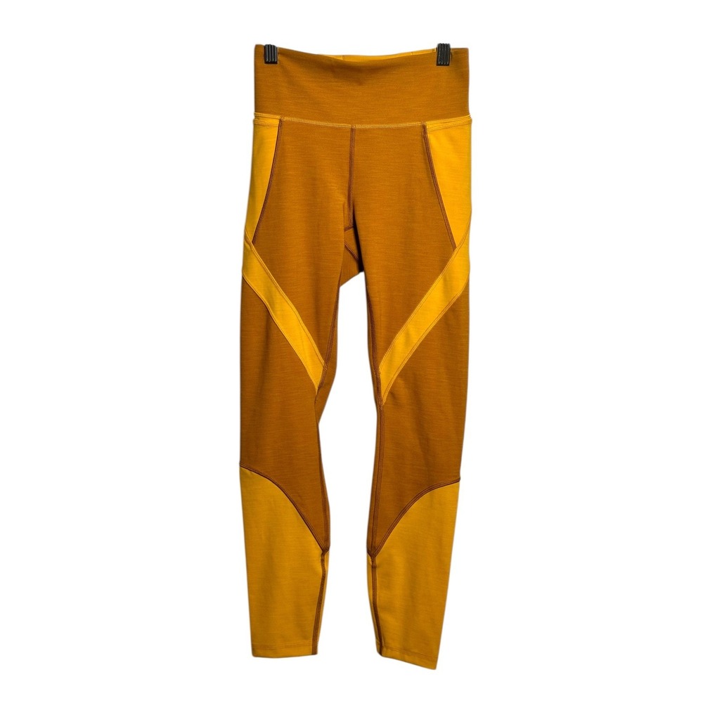 Lululemon Early‎ Extension High-Rise Tight Fools Gold Honey Lemon Sz 4 EUC